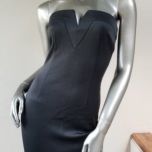 Strapless Black Stretchy Dress - with Free Gift